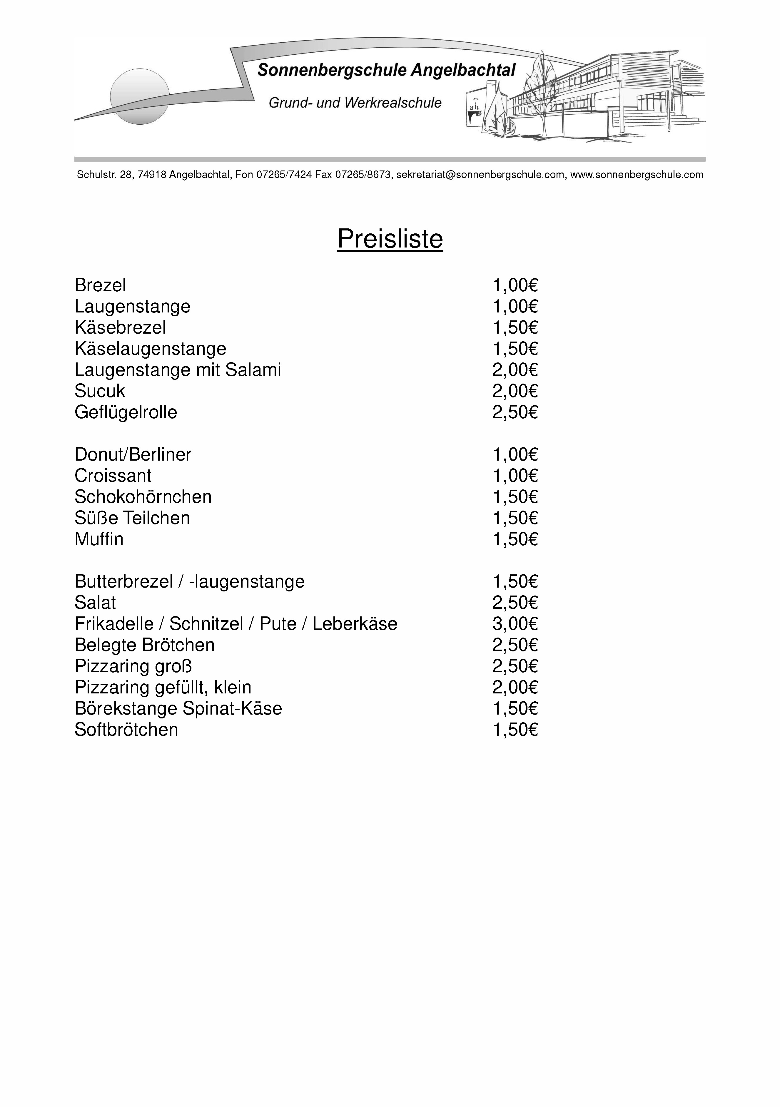 2025Preisliste Pausenverkauf
